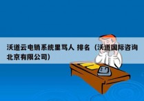 沃道云电销系统里骂人 排名（沃道国际咨询北京有限公司）