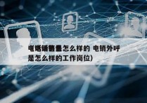 电话销售是怎么样的 电销外呼
（电话销售是怎么样的工作岗位）