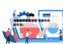 电销外呼系统营销 电销外呼
（电销外呼系统开发）