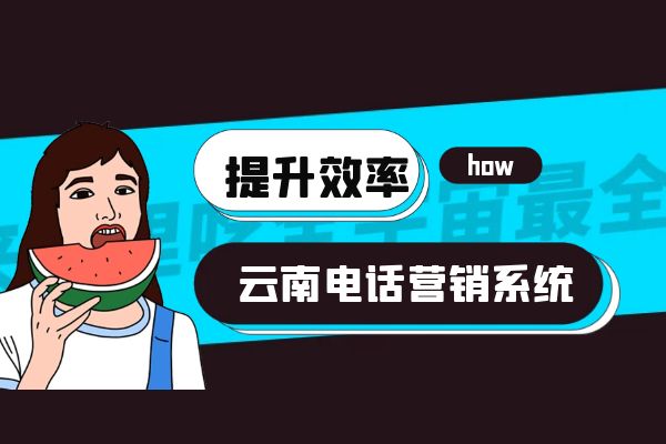 云南电话营销系统怎么提升效率？