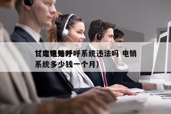 甘肃电销外呼系统违法吗 电销
（电销外呼系统多少钱一个月）