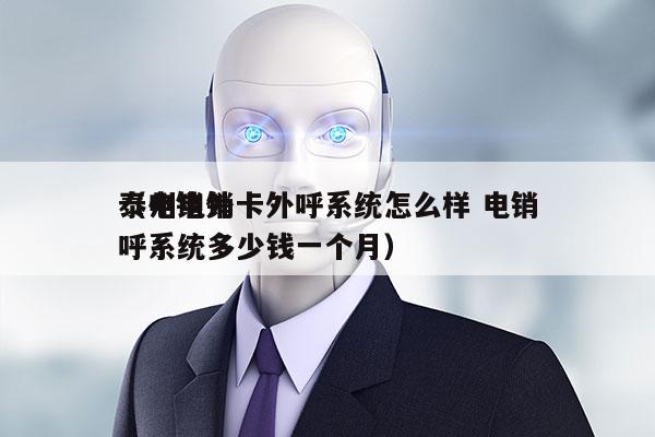 泰州电销卡外呼系统怎么样 电销
（电销外呼系统多少钱一个月）