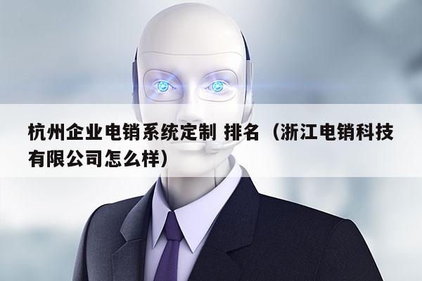 杭州企业电销系统定制 排名（浙江电销科技有限公司怎么样）