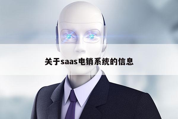 关于saas电销系统的信息